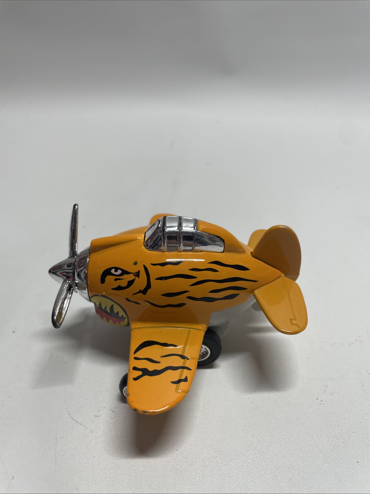 Pull Back Sky Shark Propeller Plane Toysmith Sky Shark Rare Yellow Works!