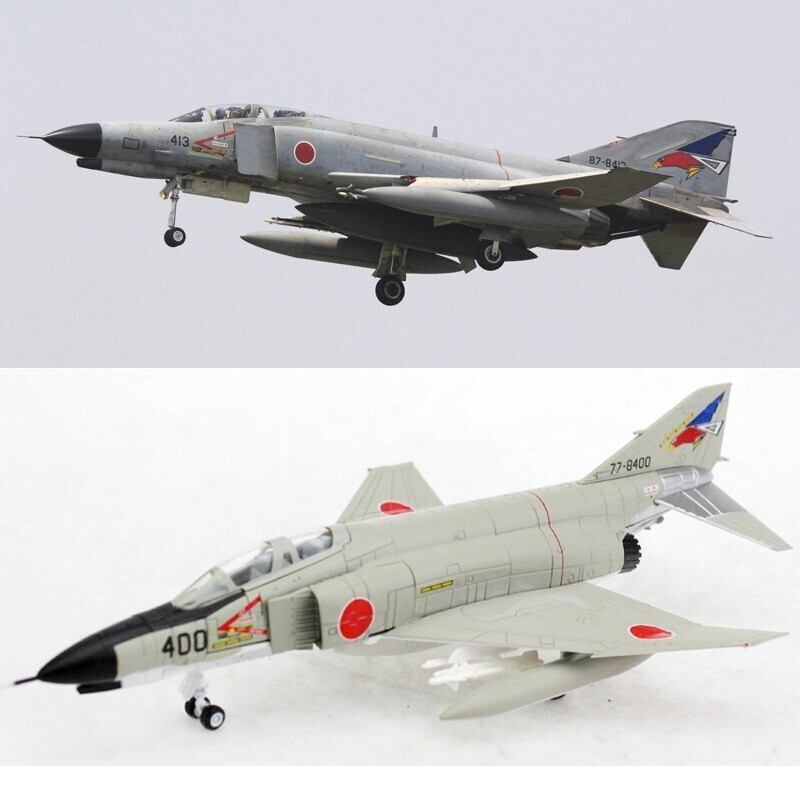 1:100 Mitsubishi F-4EJ Phantom II Fighter Model Diecast Military Collection Gift