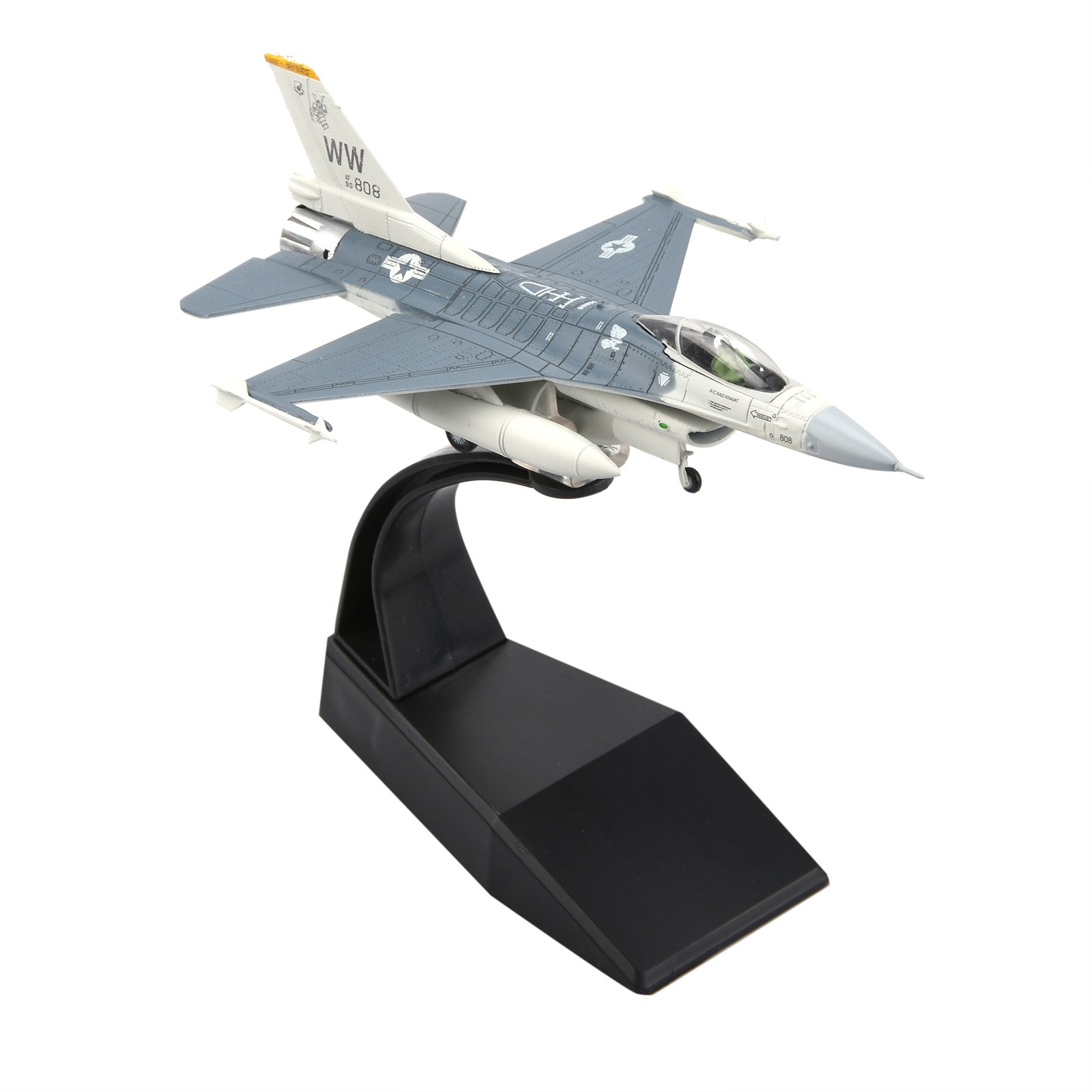 1:100 Scale F-16C Falcon Fighter Jet Model For US Air Force Alloy Gift 15cm