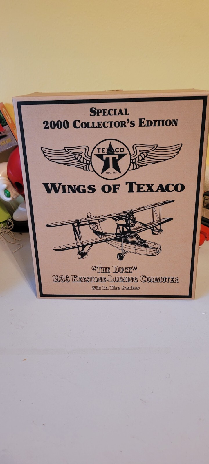 ERTL Wings OF Texaco The Duck 2000 Collectors Edition 8th 1936 Keystone Chrome