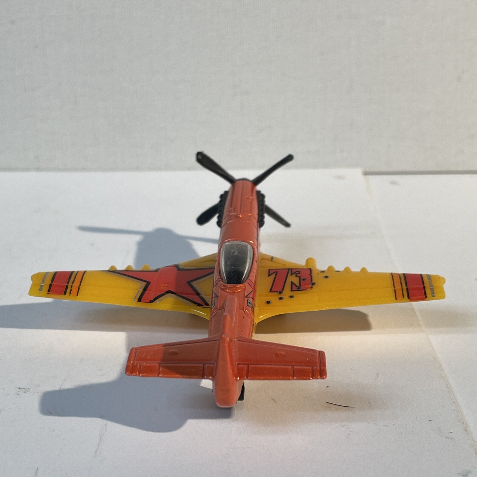 2007 Mattel Matchbox Stunt Plane Orange Yellow 73 TB2 Diecast Airplane Thailand