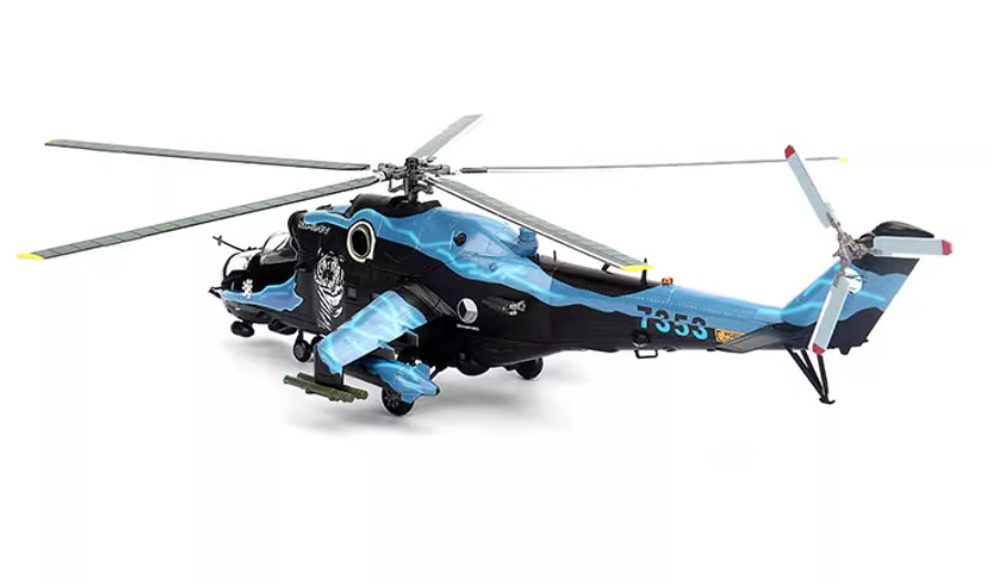 1:48 BLESS Polish Air Force Mi-24V Hind NTM 2005 Attack Helicopter Diecast Model