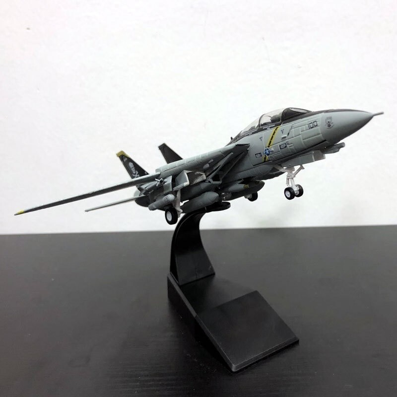 1:100 Scale Alloy Diecast Military Model Grumman F-14 Tomcat Fighter Aircraft