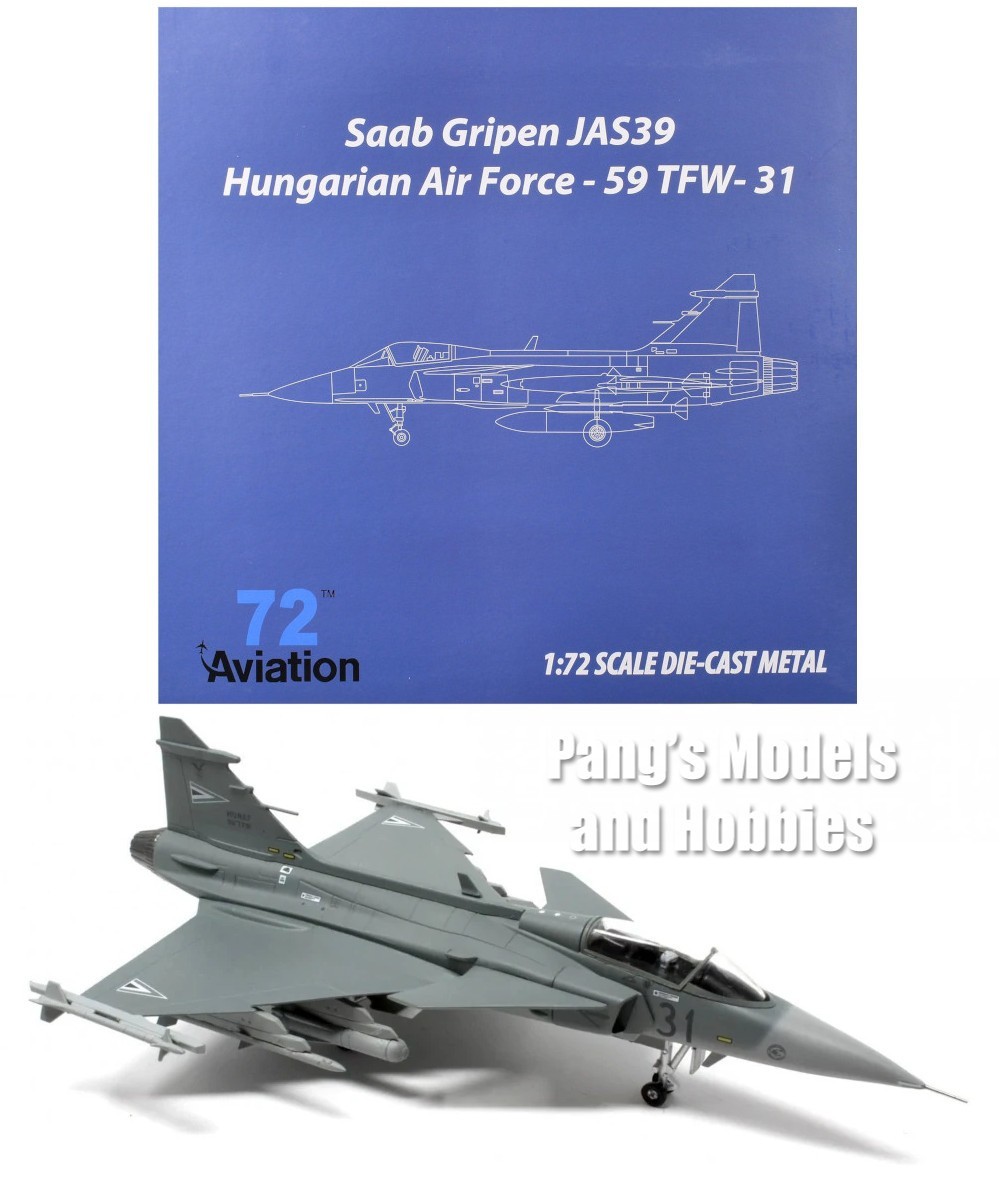 Saab JAS 39 39C Gripen – 59th TFW, Hungarian AF 1/72 Scale Diecast Model – AV72