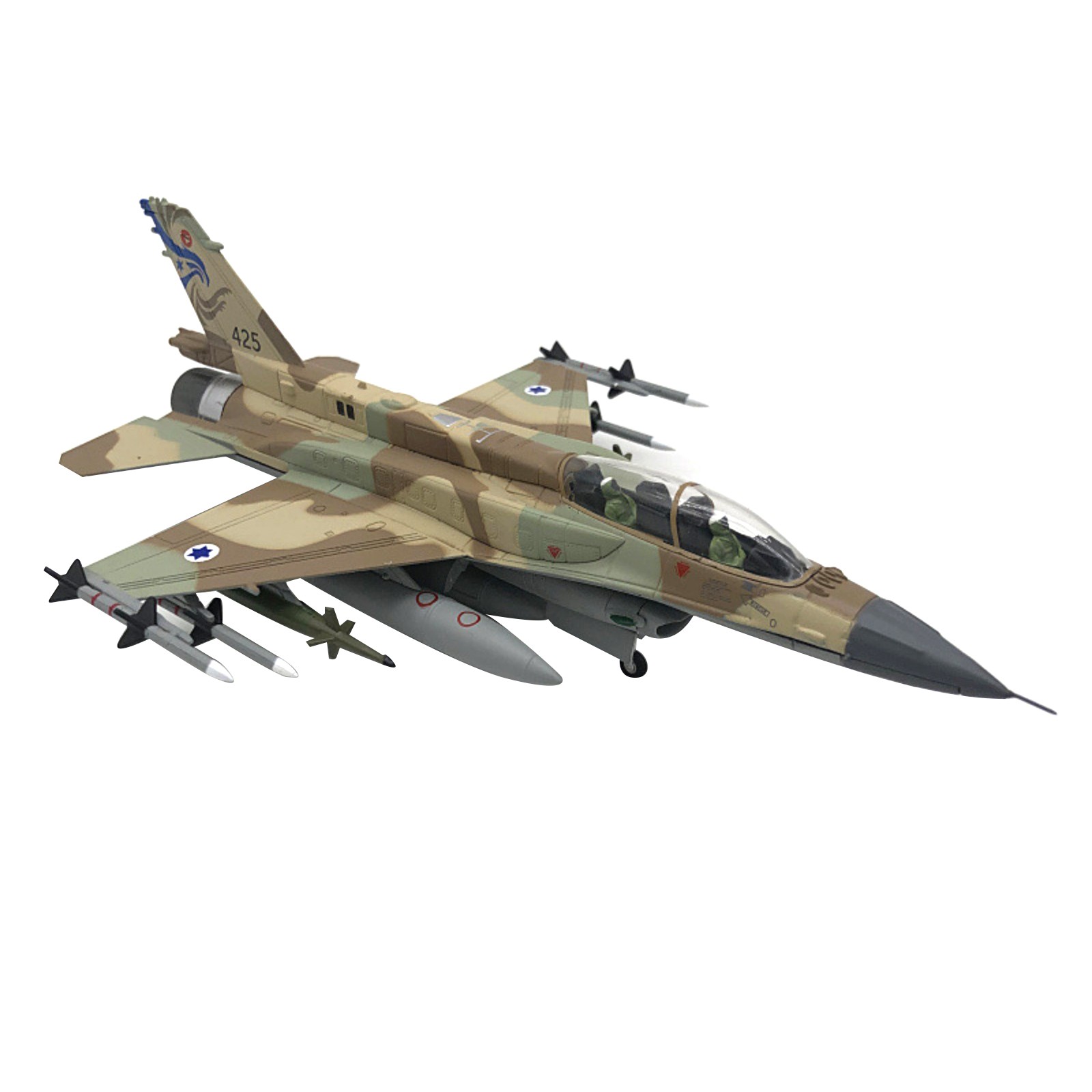 20.5cm Alloy 1/72 Israeli Air Force F-16I Fighter Aircraft Model Static Display