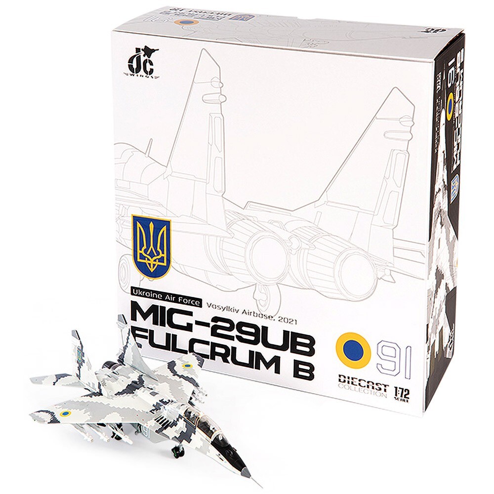 Mikoyan MiG-29UB Fulcrum B Ukraine Air Force 1:72 Scale Model JCW-72-MG29-015