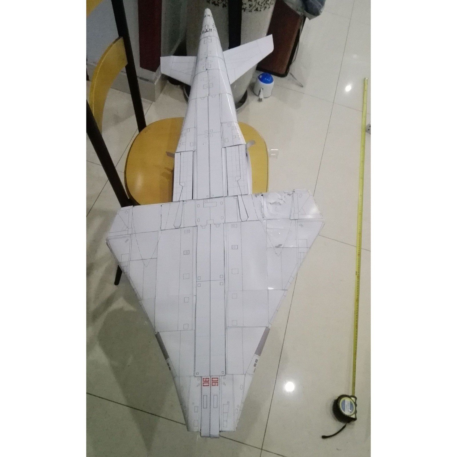 1:72 Unassembled Tupolev Tu-160 Jack Bomber Aircraft Paper Model Military Plane