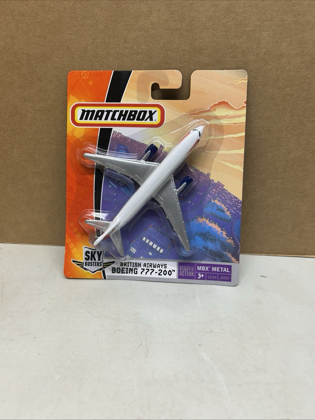 Matchbox 2006 SKY BUSTERS BRITISH AIRWAYS BOEING 777-200 12/24 J4707 MBX METAL