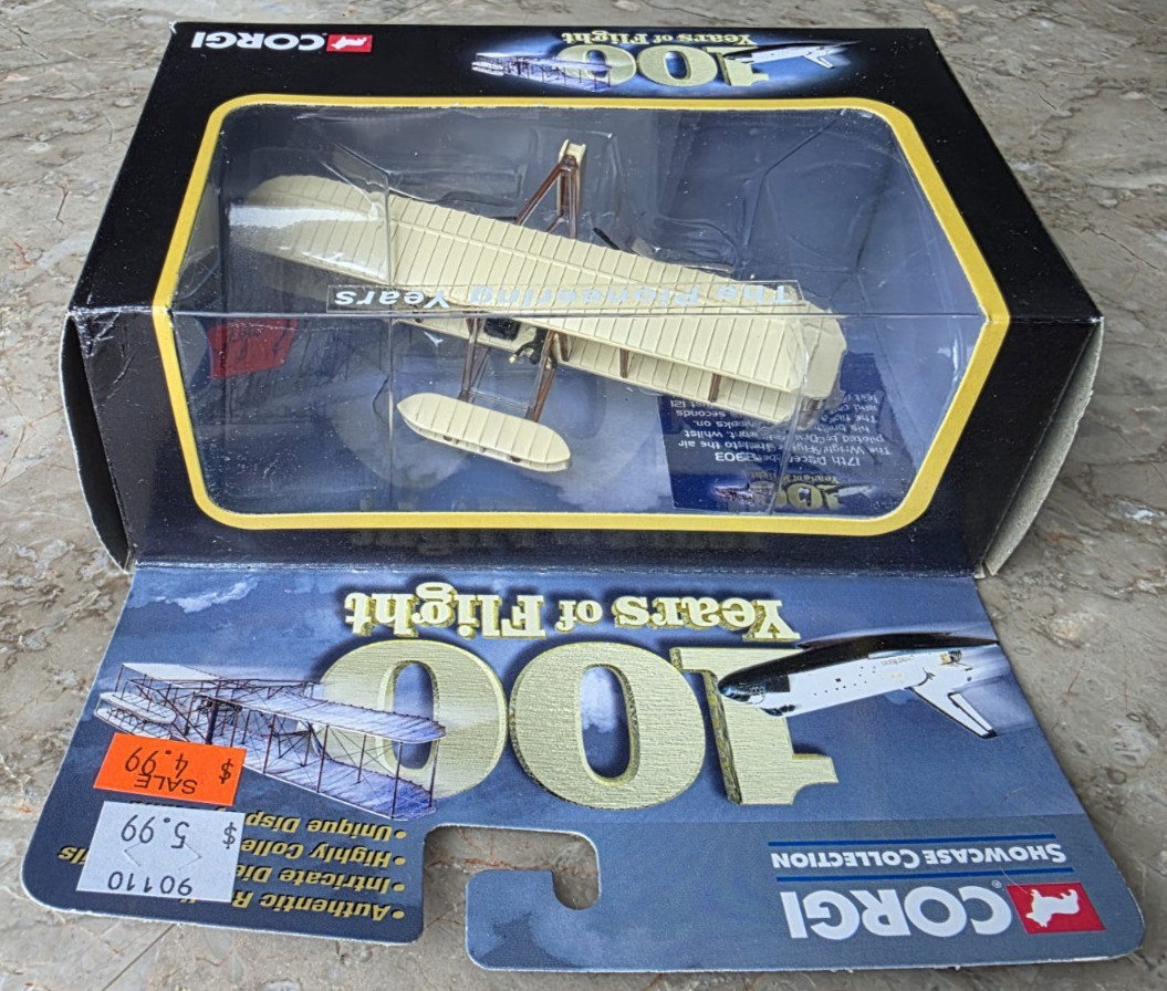 VTG New 2003 Corgi 100 Years of Flight Wright Flyer Diecast Kitty Hawk #CS90110