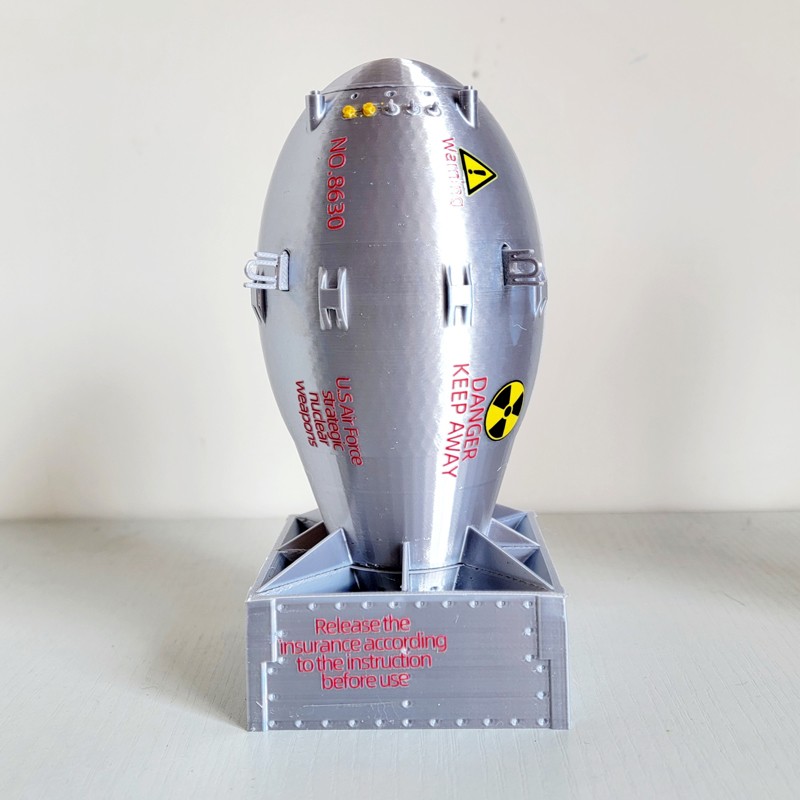 3D Printed 16cm 1:20 Military Model WWII USA “Fat Man” Atomic Bomb Collection