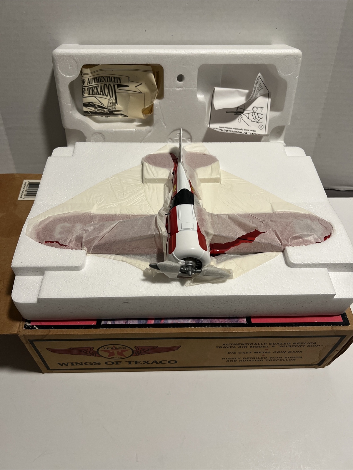 Ertl Wings of Texaco 1930 Travel Air Model R ” Mystery Ship” 5th in Series NIB