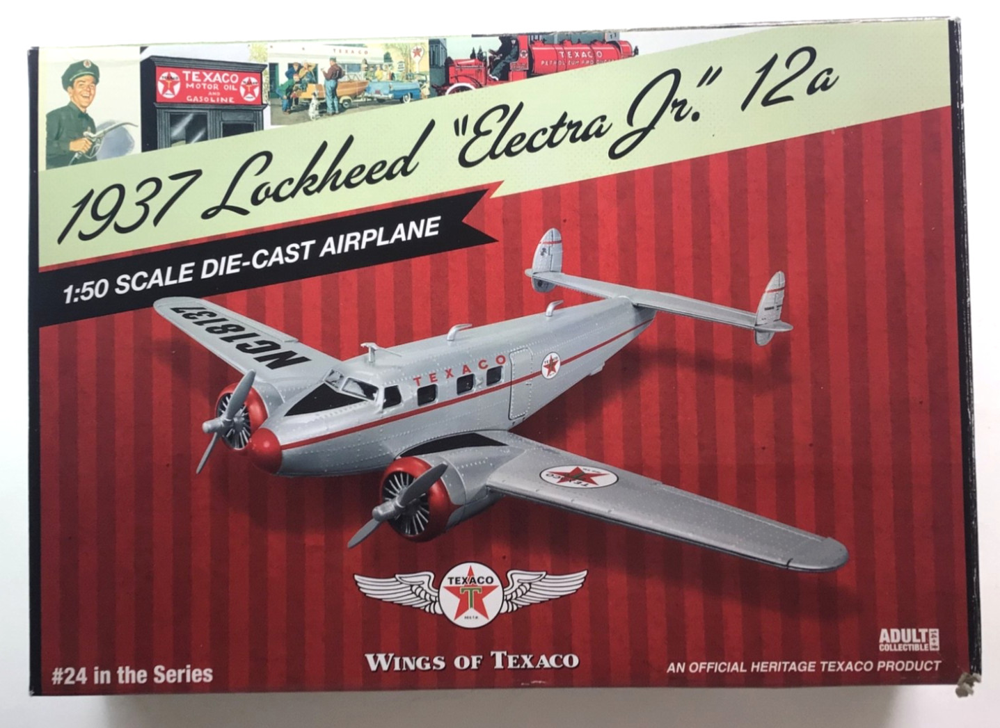 Wings of Texaco Vintage Fuel CP7390 #24 1937 Lockheed Electra Jr. 12a 1:50 MIOB