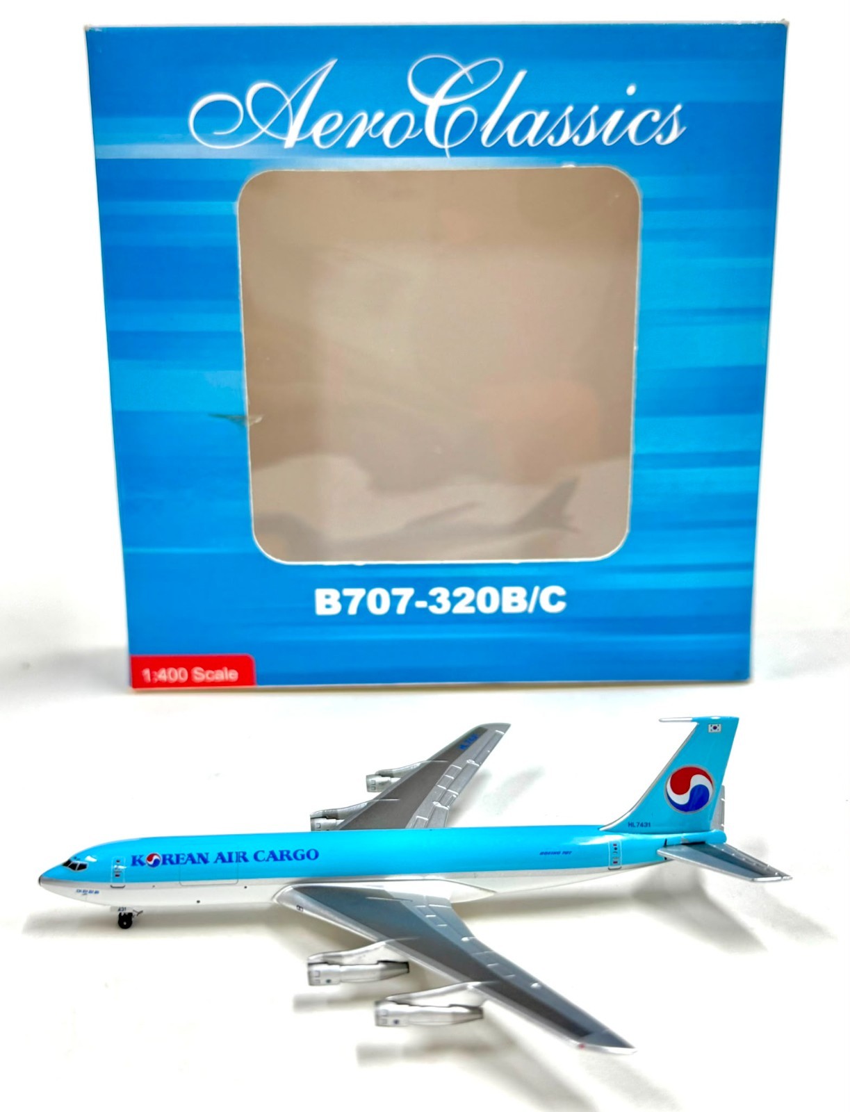 RARE Aeroclassics 1:400 Korean Air Cargo Boeing 707-320B/C HL-7431