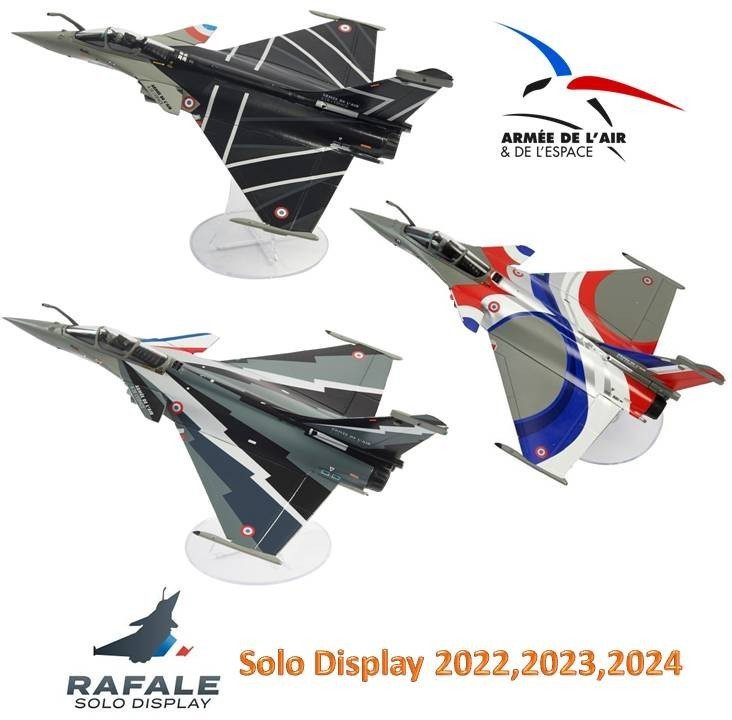 COMBO DEAL Dassault aviation 1/72, Rafale C, Solo Display 2022, 2023, 2024