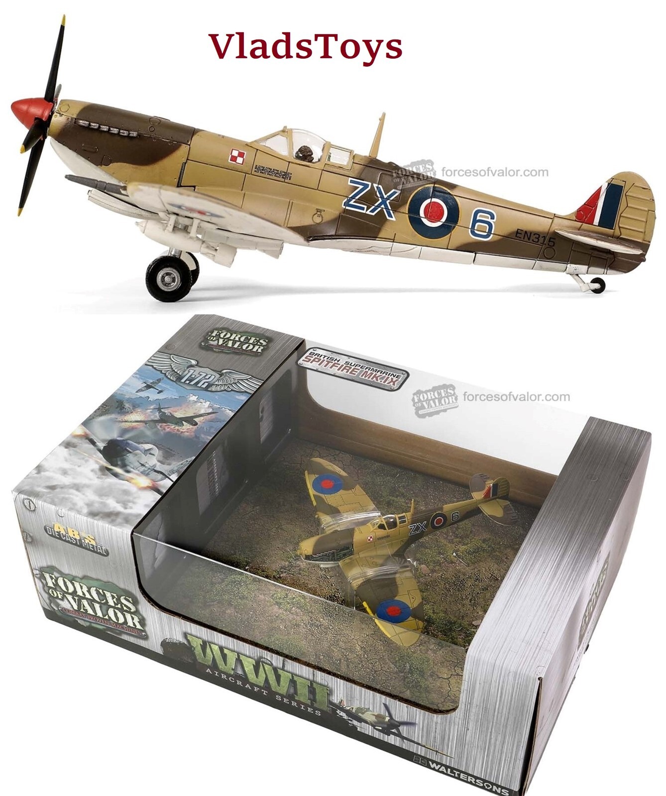 Forces Of Valor 1/72 Spitfire Mk IX 145 Sqn EN315 Eugeniusz Horbaczewski 812005D