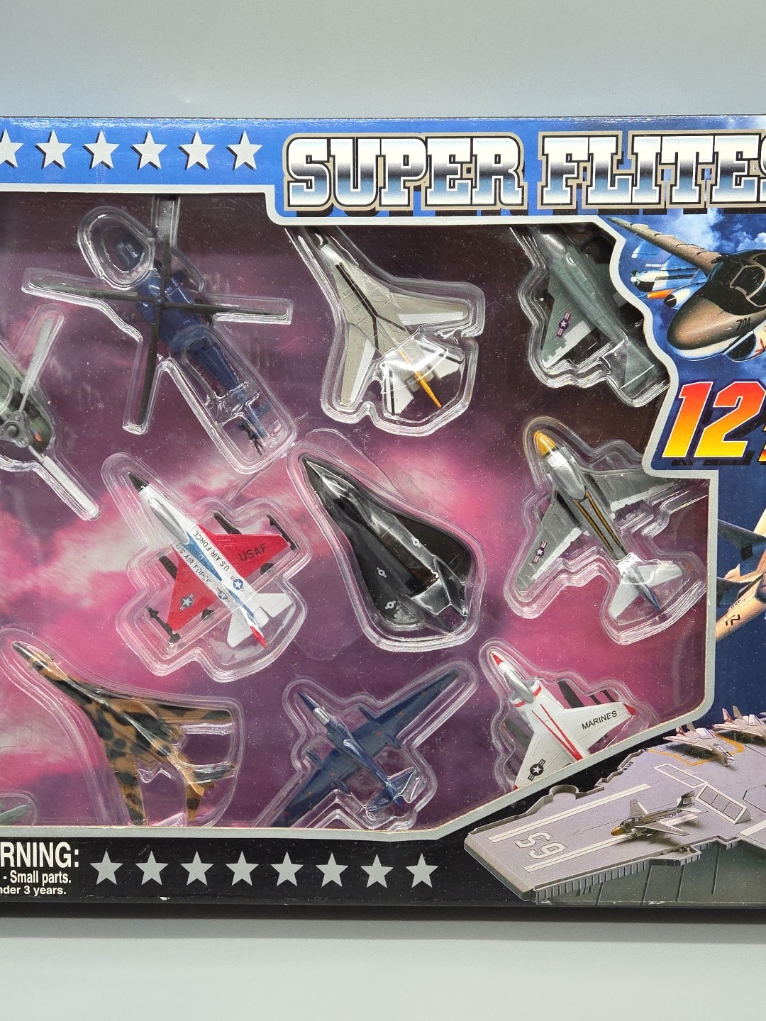 MOTOR MAX SUPER FLITES 12 Die Cast Realistic Fighters Military History