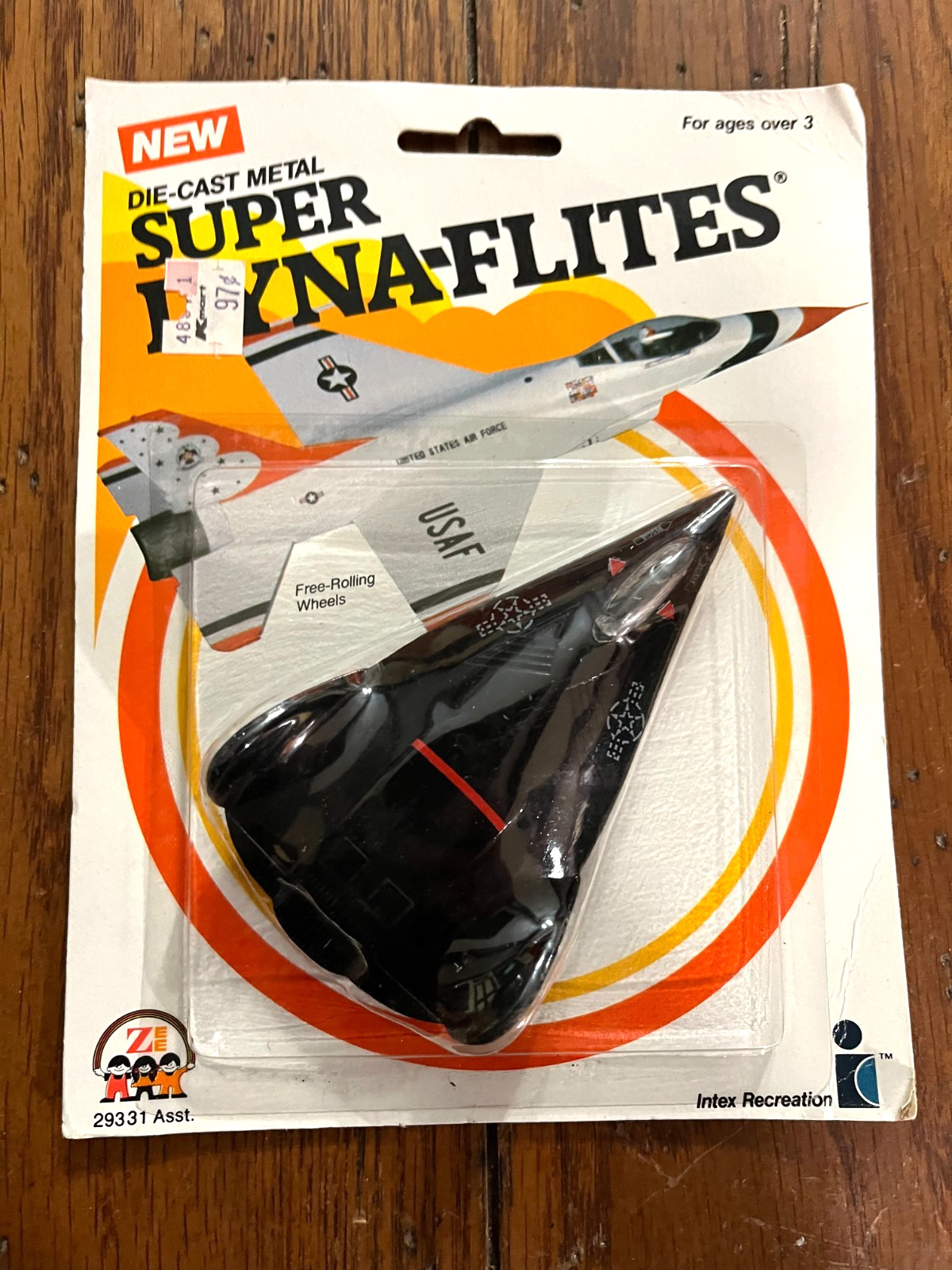 1983 Zee Toys Super Dyna-Flites Stealth Fighter Airplane Die Cast Zylmex