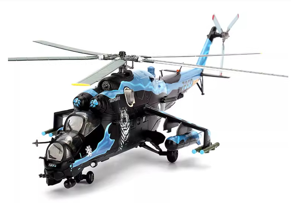 1:48 BLESS Polish Air Force Mi-24V Hind NTM 2005 Attack Helicopter Diecast Model