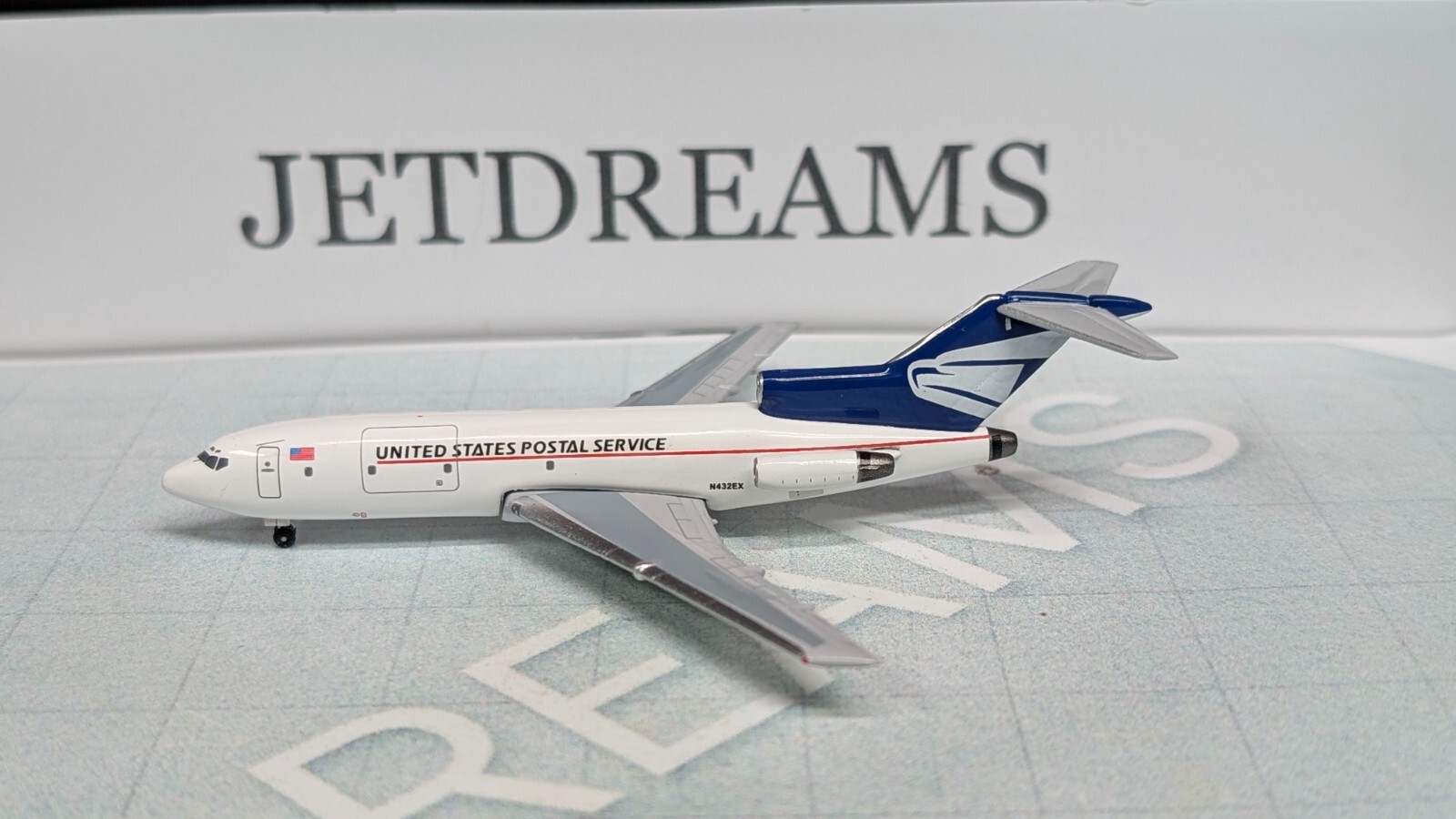 1/400 USPS U.S. POSTAL SERVICE BOEING 727-100 1990’S COLORS N432EX AEROCLASSICS