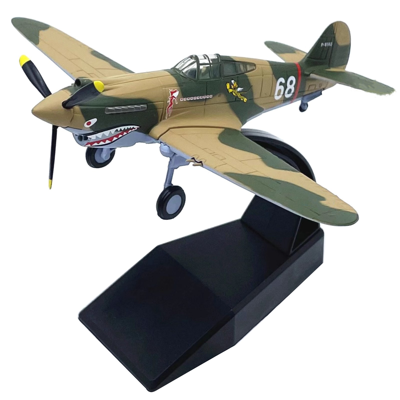 13.5cm Diecast Alloy 1/72 American P40 Fighter Aircraft Model With Display Stand