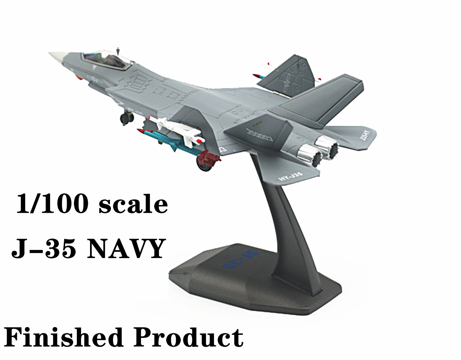 1/100 PLA J-35 NAVY Fighter Alloy Diecast Finished Model