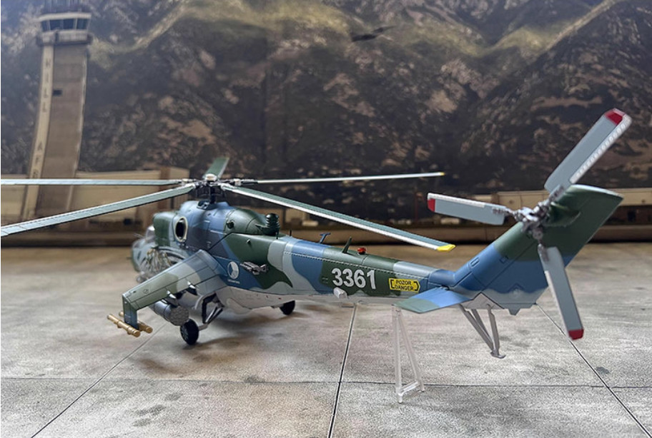 1:48 BLESS Czech Air Force Mi-24V Hind NTM 2011 Attack Helicopter Diecast Model