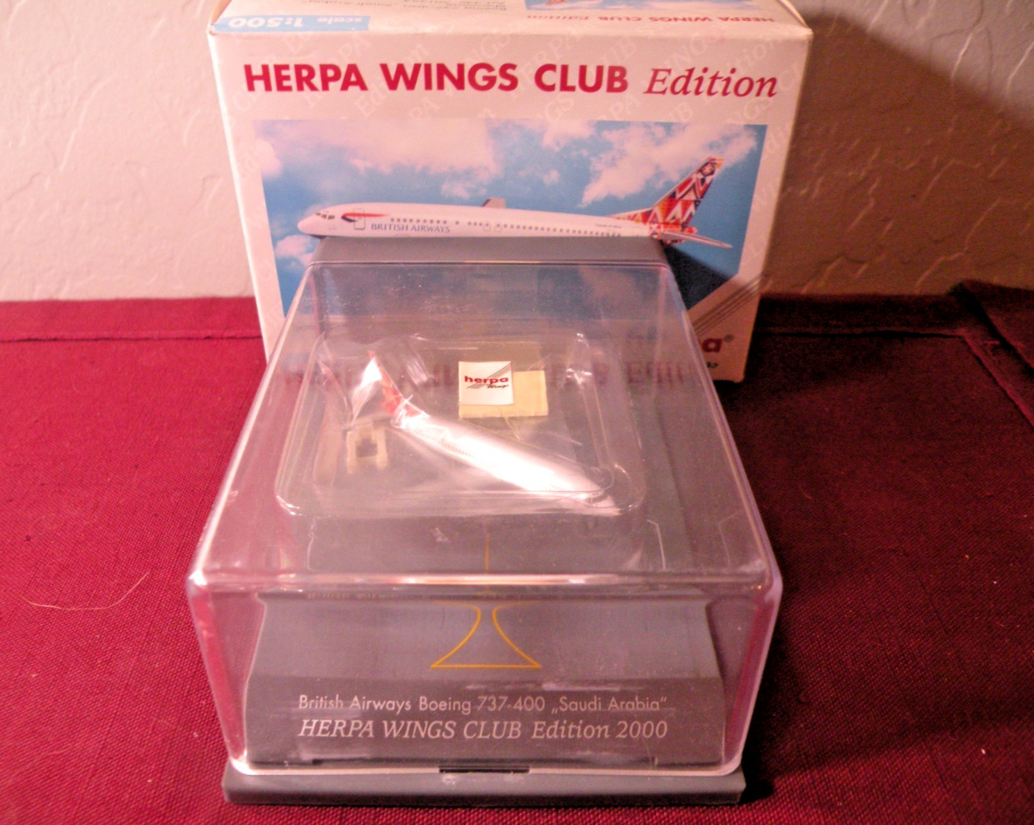 Herpa Wings 501354 Saudi Arabia Boeing 737-400 Club Edition 1999 1:500 New!