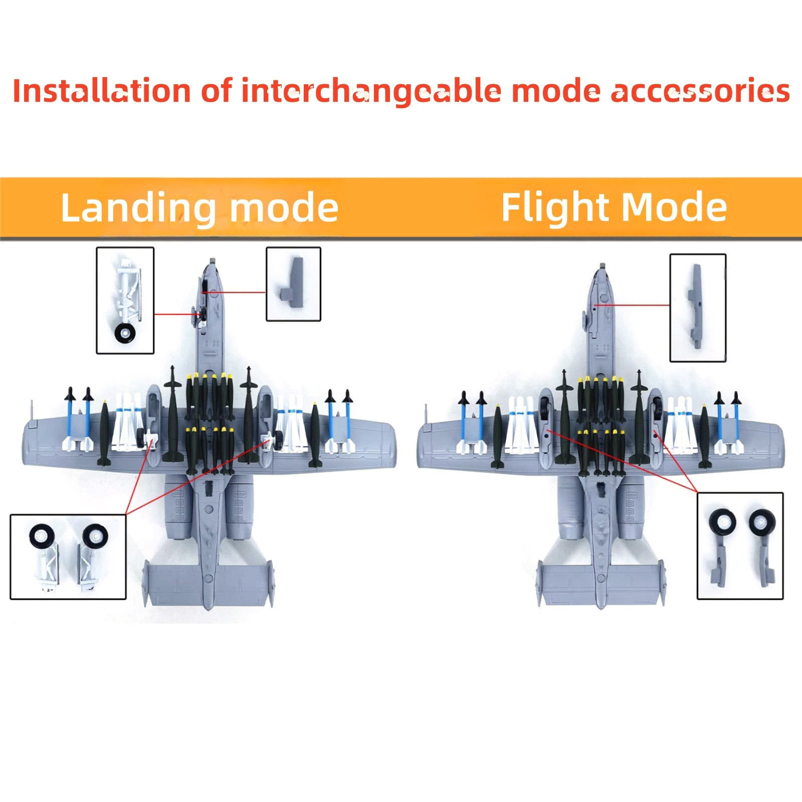 6.5in 1/100 Scale US A-10A Attack Plane Model Military Aircraft Decoration