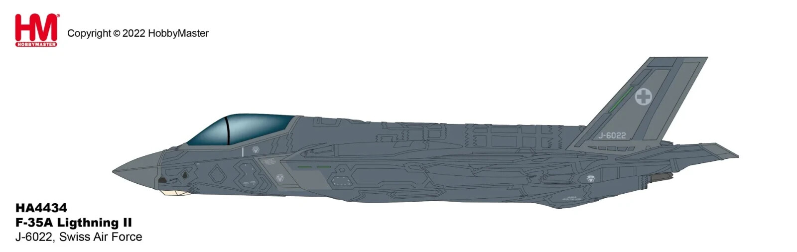 Hobby Master HA4434, F-35A Lightning II – J-6022, Swiss Air Force, 1:72