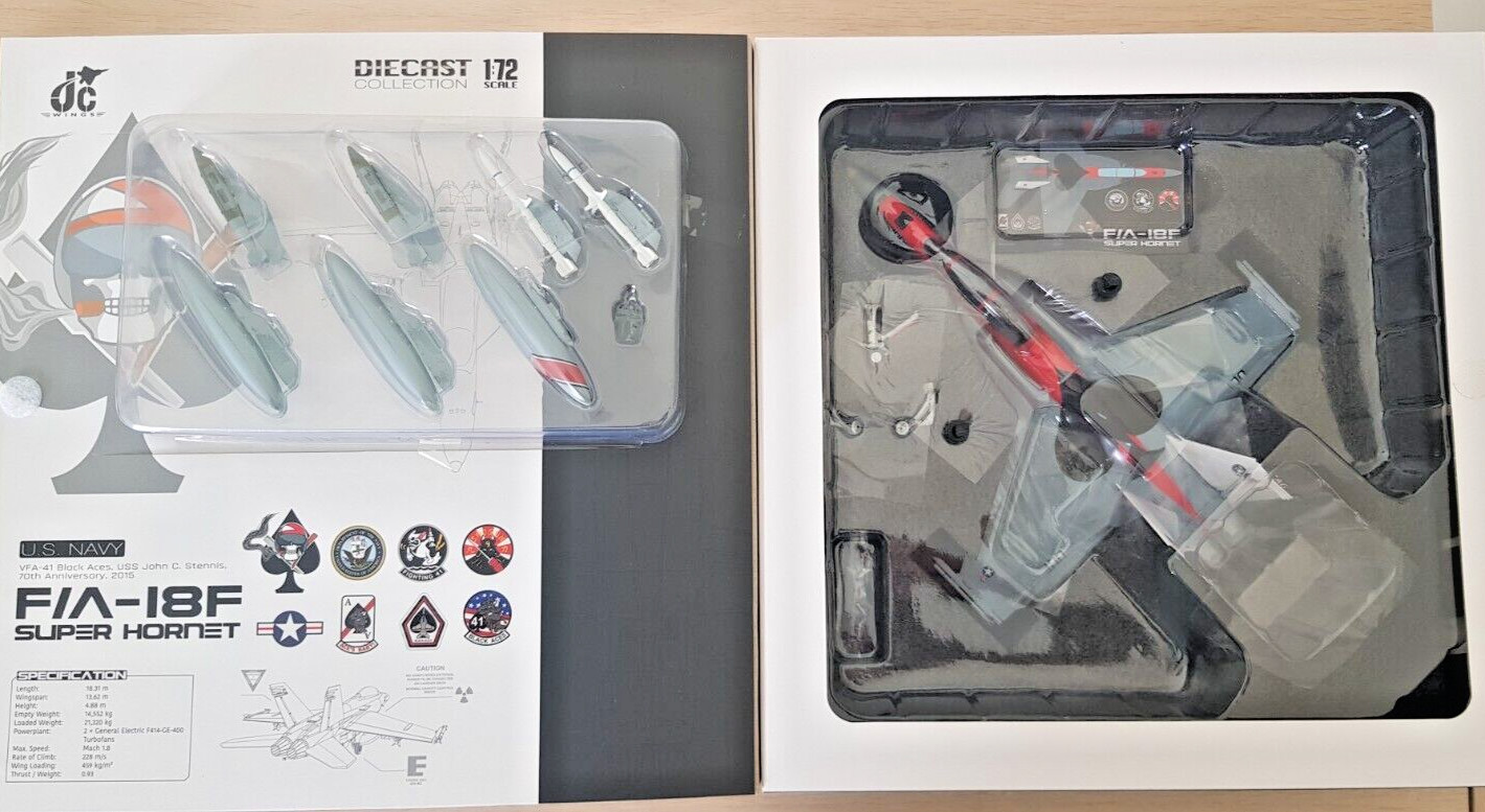 JC Wings 1/72 F/A-18F Super Hornet USN VFA-41 Black Aces JCW-72-F18-015