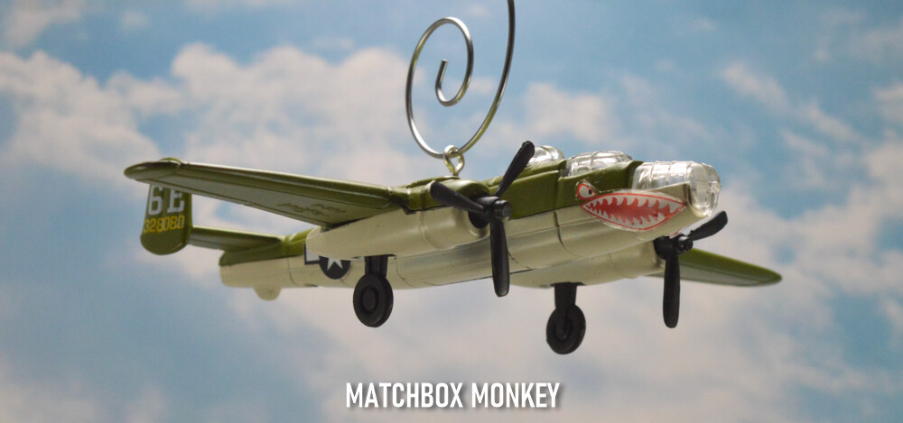 B-25J Medium Bomber “Shark Teeth” WWII Christmas Tree Ornament Airplane USAF