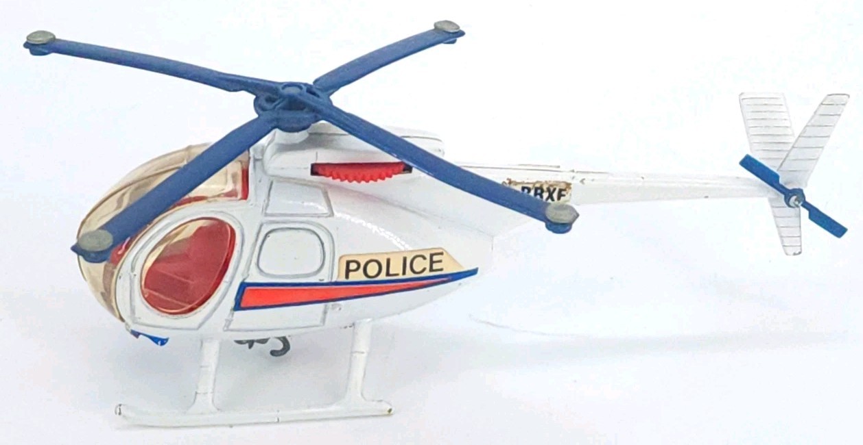 Vintage Diecast Corgi Hughes 369 Police Helicopter No. 921 With Box