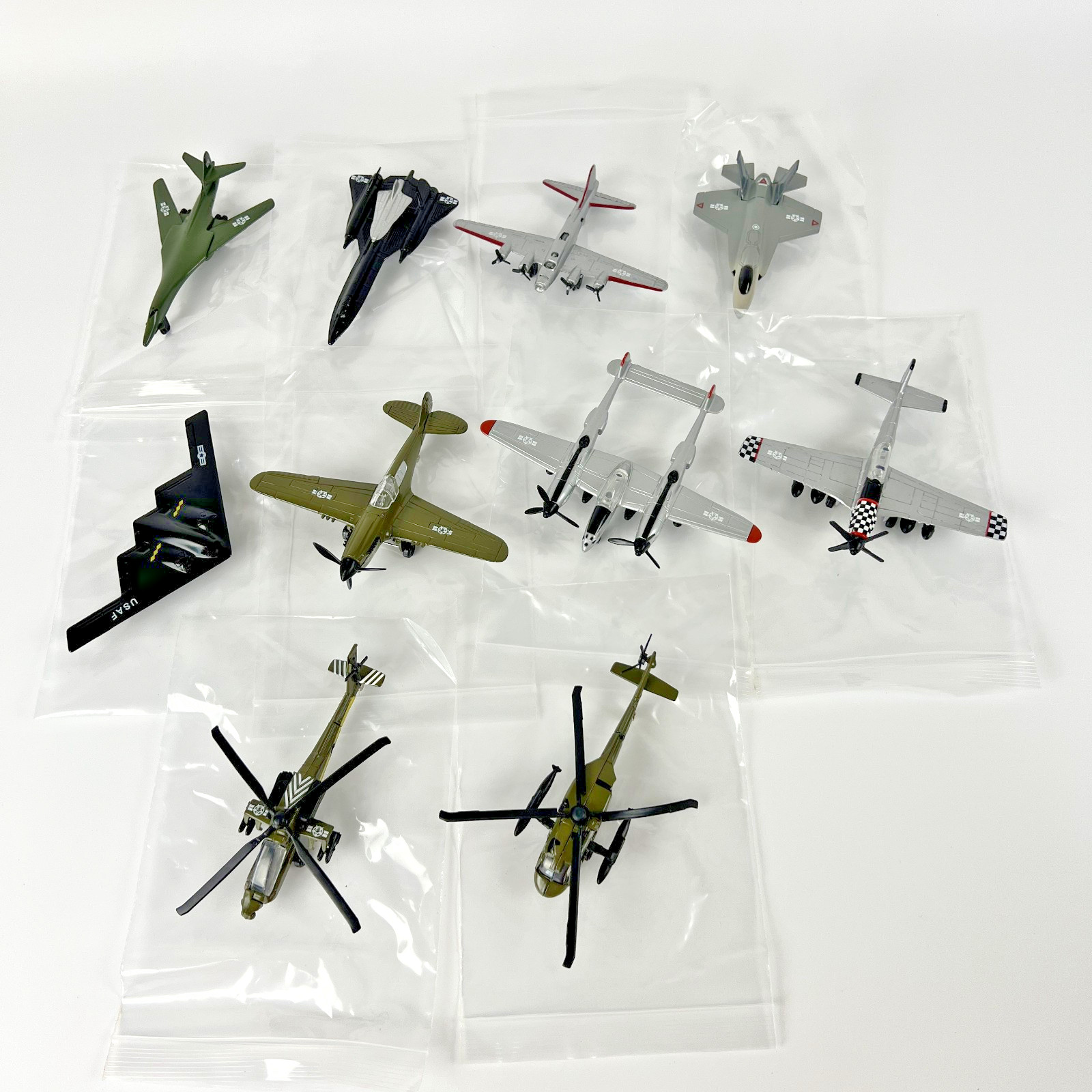 Toys R Us Fast Lane Diecast Military Aircraft Planes Helicopters Lot 10 SR71 B17