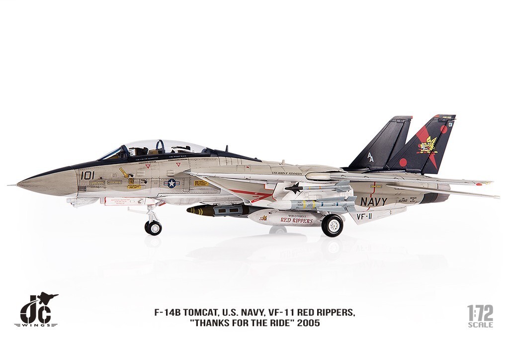 F-14B Tomcat USN VF-11 Red Rippers, Last F-14 Cruise, JC Wings JCW-72-F14-010