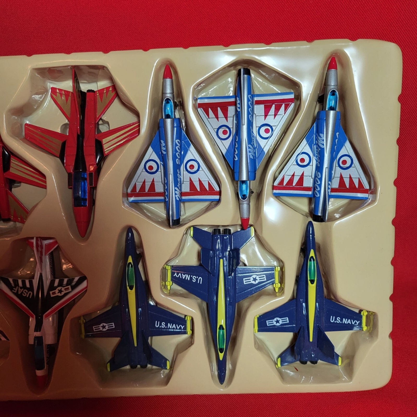 Wing Force Die Cast Metal Pull Back Action Jetplanes 12 Pcs