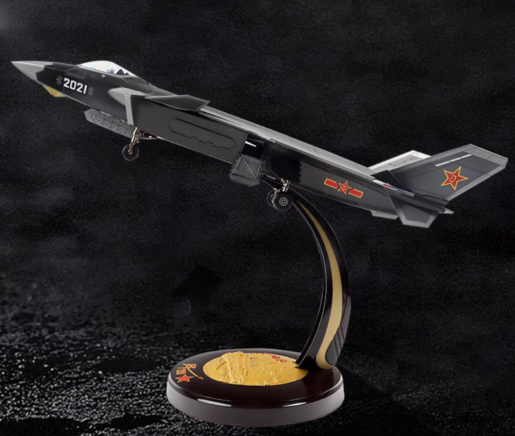1:36 54CM CHINA J-20 Stealth Fighter Plane Diecast Military Aircraft Model
