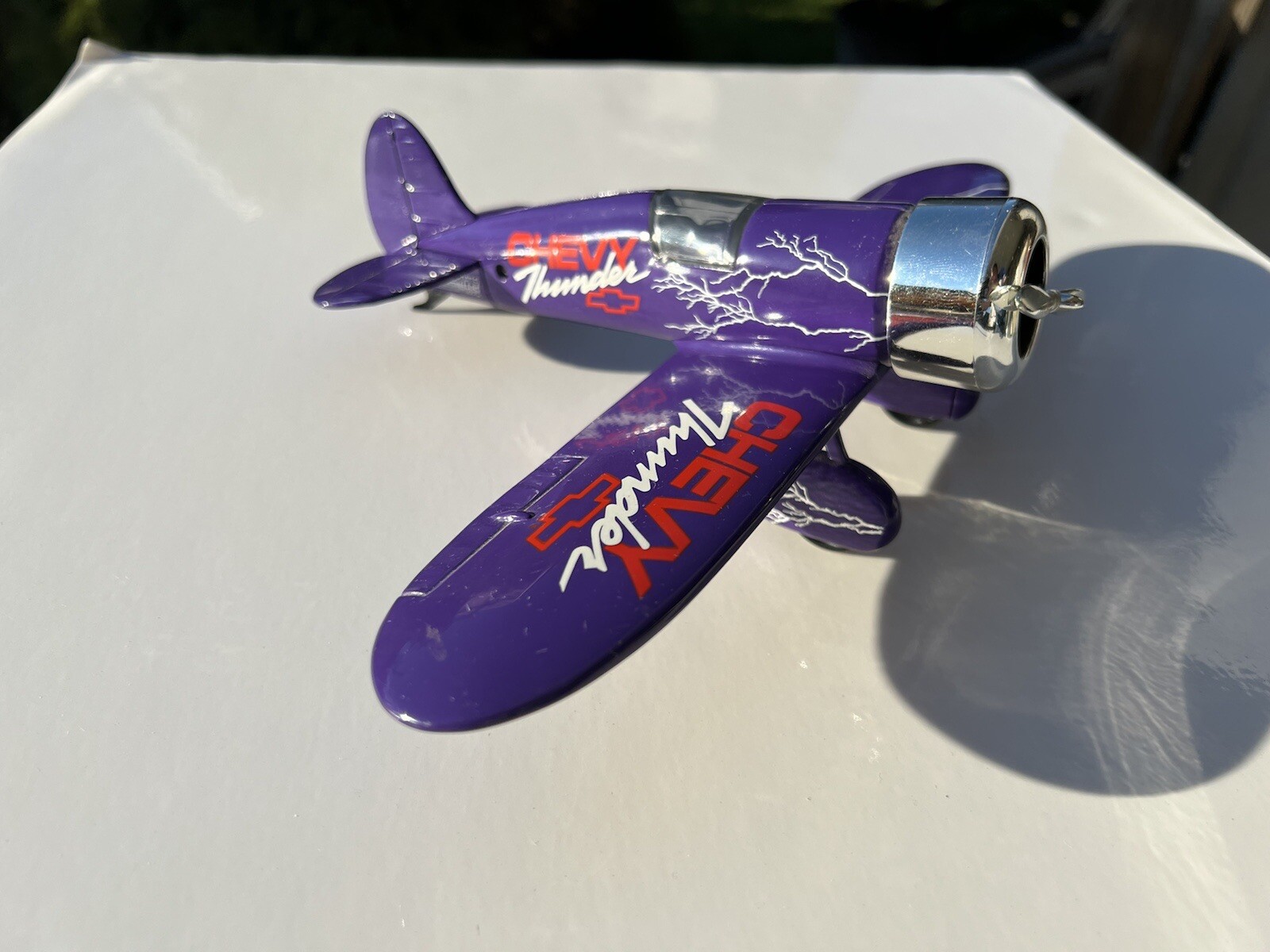 LIBERTY CLASSICS CHEVY THUNDER REVELL PROPELLER AIRPLANE COIN BANK CHEVROLET WOW