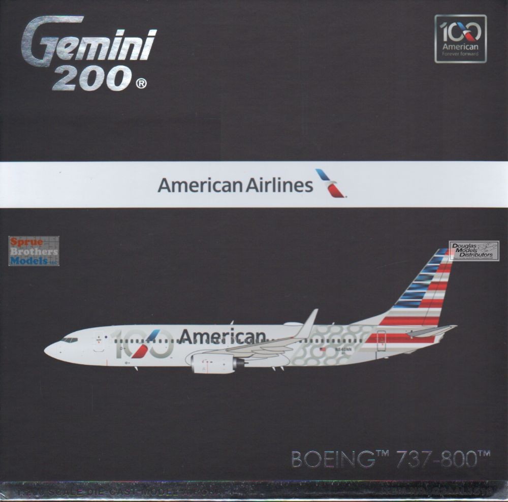GEMG21519 1:200 Gemini Jets American Airlines B737-800 Reg #N840NN ‘100’