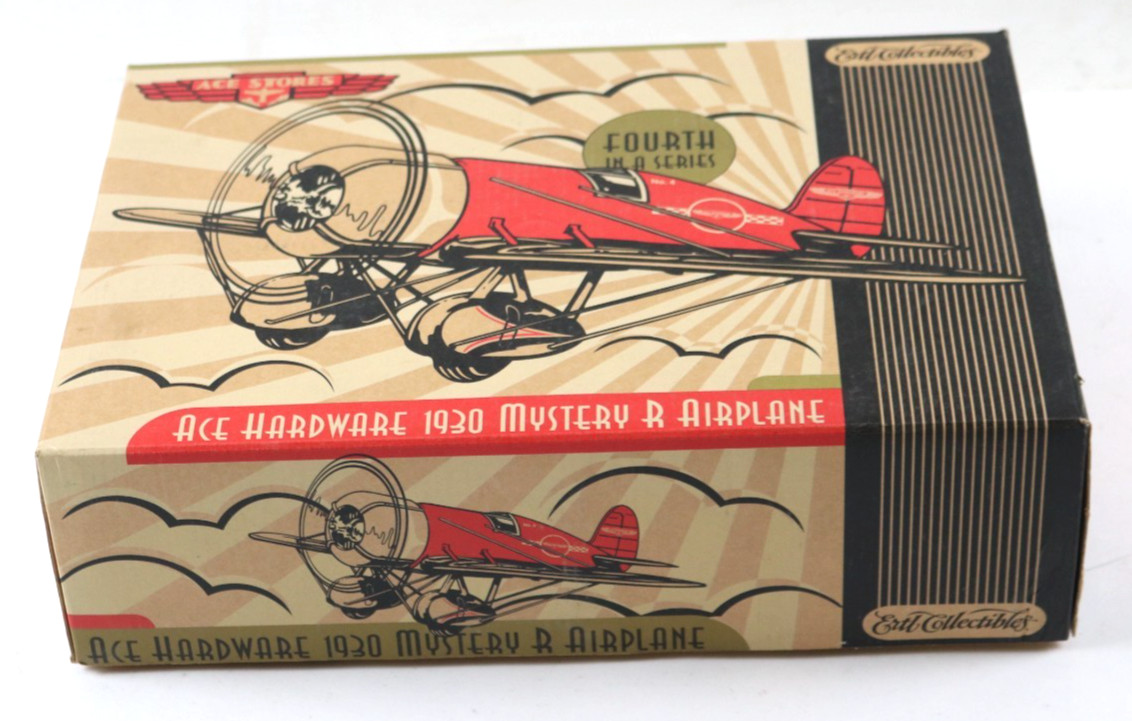 1930 Ace Hardware Mystery R Airplane Die Cast Metal Bank Ertl Collectibles – NEW