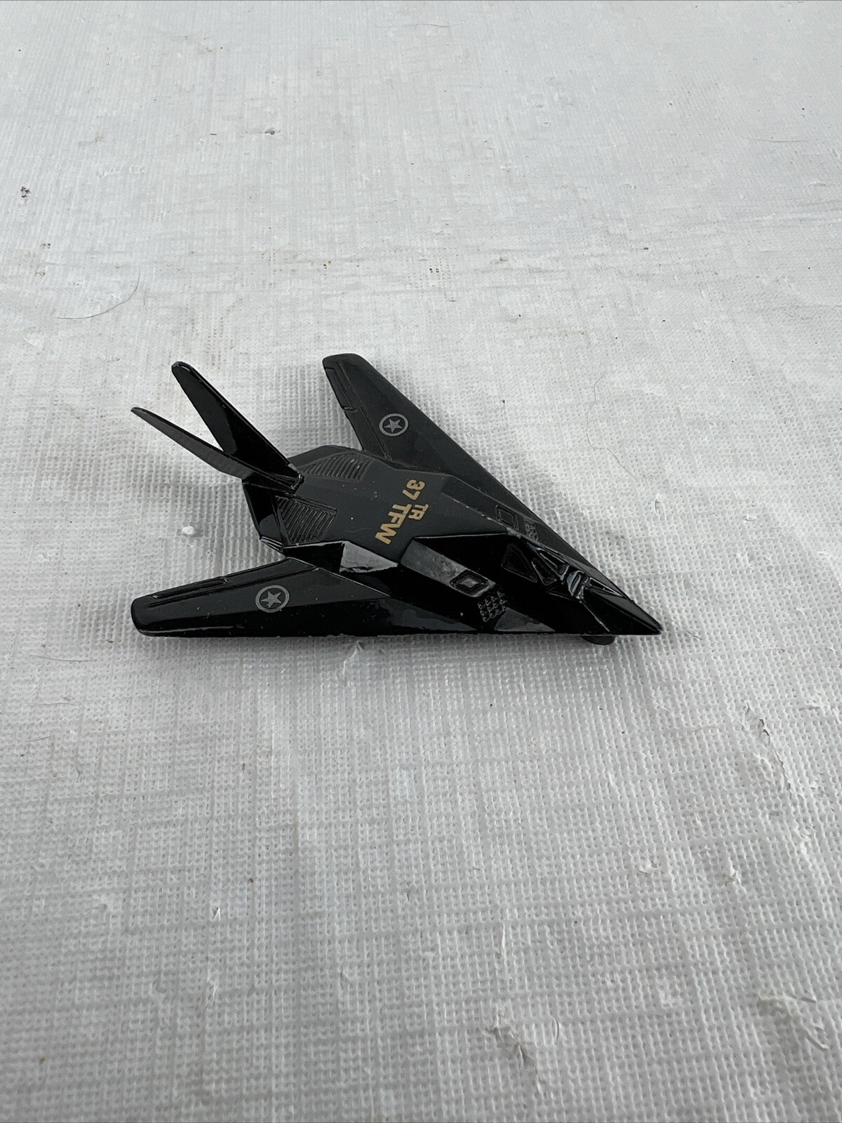 Vintage 37 TFW Black Stealth F-117 Nighthawk Die Cast Jet Rare Original USAF