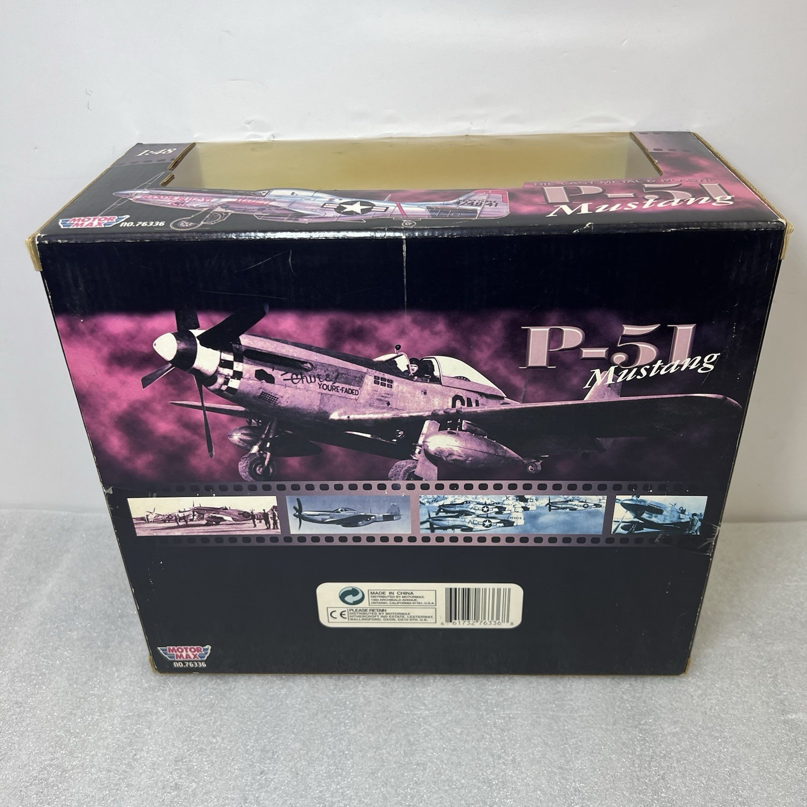 Motor Max Die-Cast Metal and Plastic P-51 Mustang AIRPLANE NEW 1:48 SCALE 76336