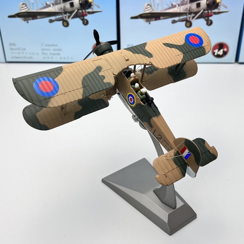 1:72 Alloy Diecast Military Model United Kingdom WWII Swordfish Attack Aircraft