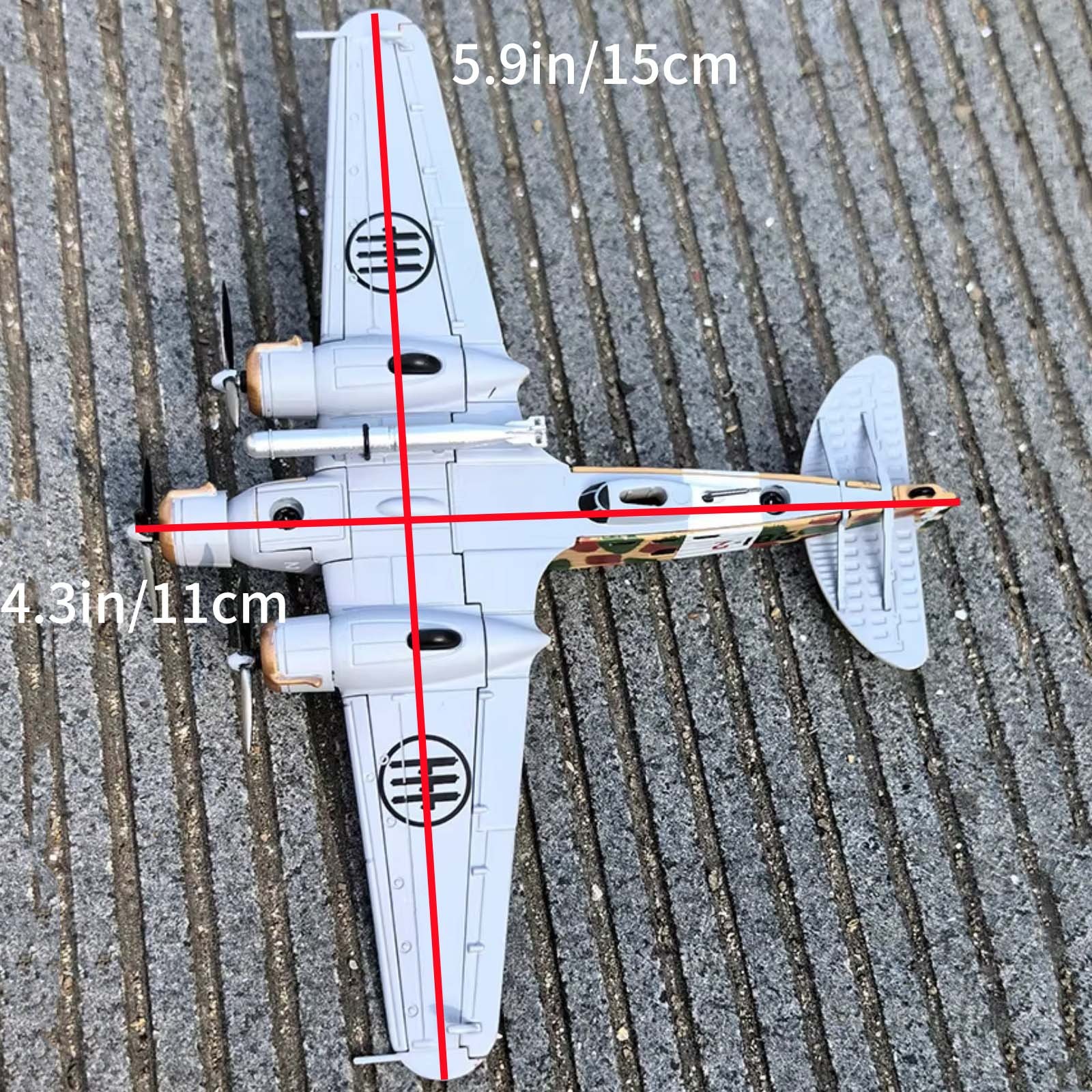 1PCS 1:144 Diecast Savoia-Marchetti SM.79 Bomber Model 11cm Alloy Display Stand
