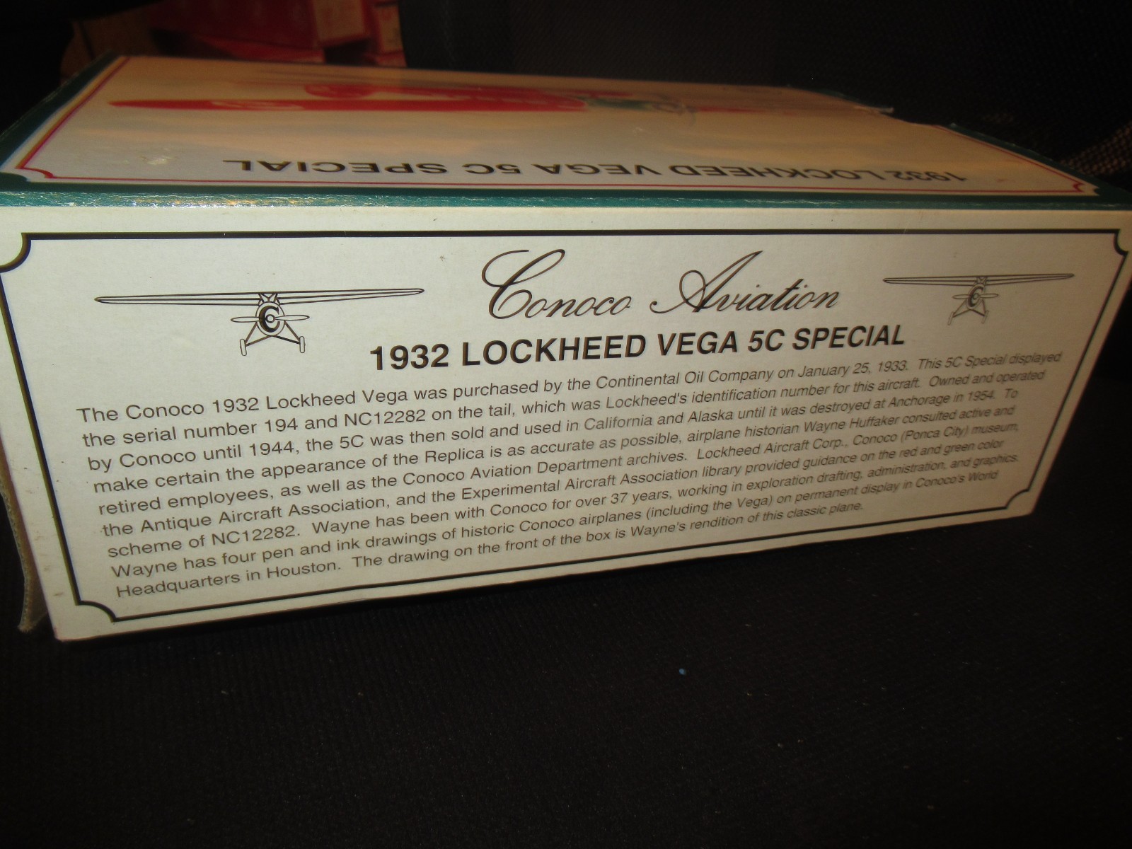 1932 Lockheed Vega 5C Special Conoco Diecast Plane Coin Bank Limited Edition
