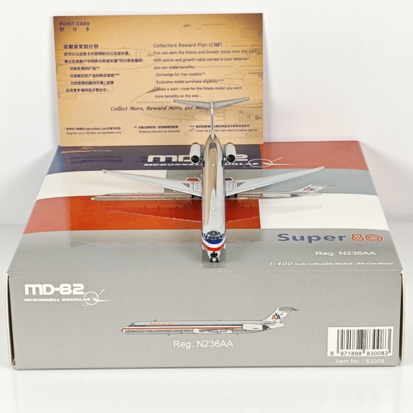 1:400 NG Models American Airlines MD-82 N236AA ​Airplane Diecast Aircraft Model