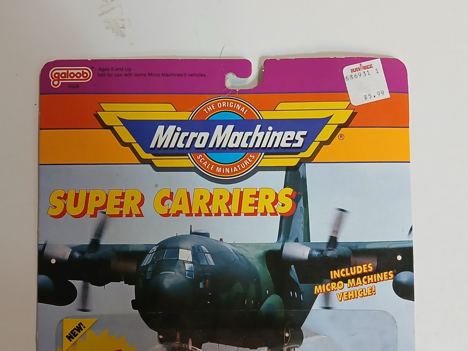 Air Lifter Jet Cargo Carrier w/Car – Micro Machines Super Carriers – 1990 Galoob