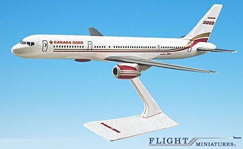 Canada 3000 757-200 Airplane Miniature Model Plastic Snap-Fit 1:200 Part# AAB-32