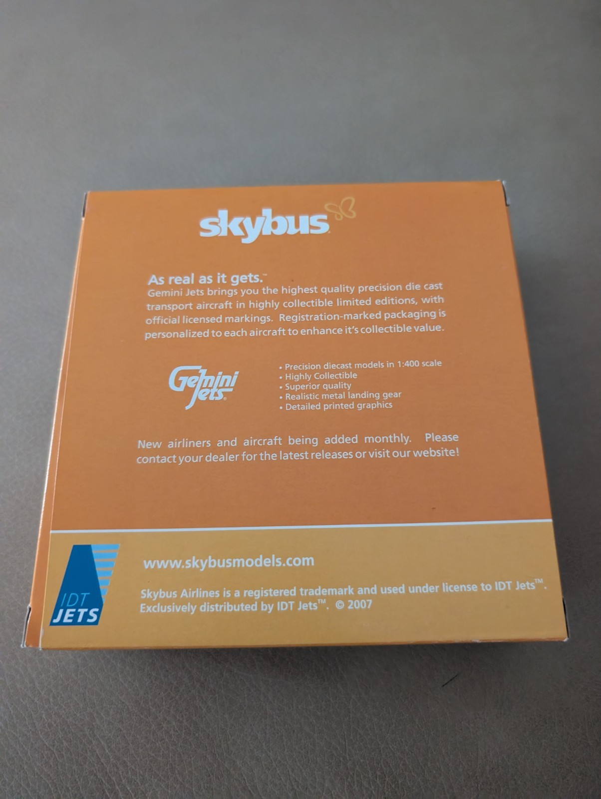 GeminiJets 1:400 Skybus Airlines Airbus A319 GJSKV801 Orange Livery Vintage RARE