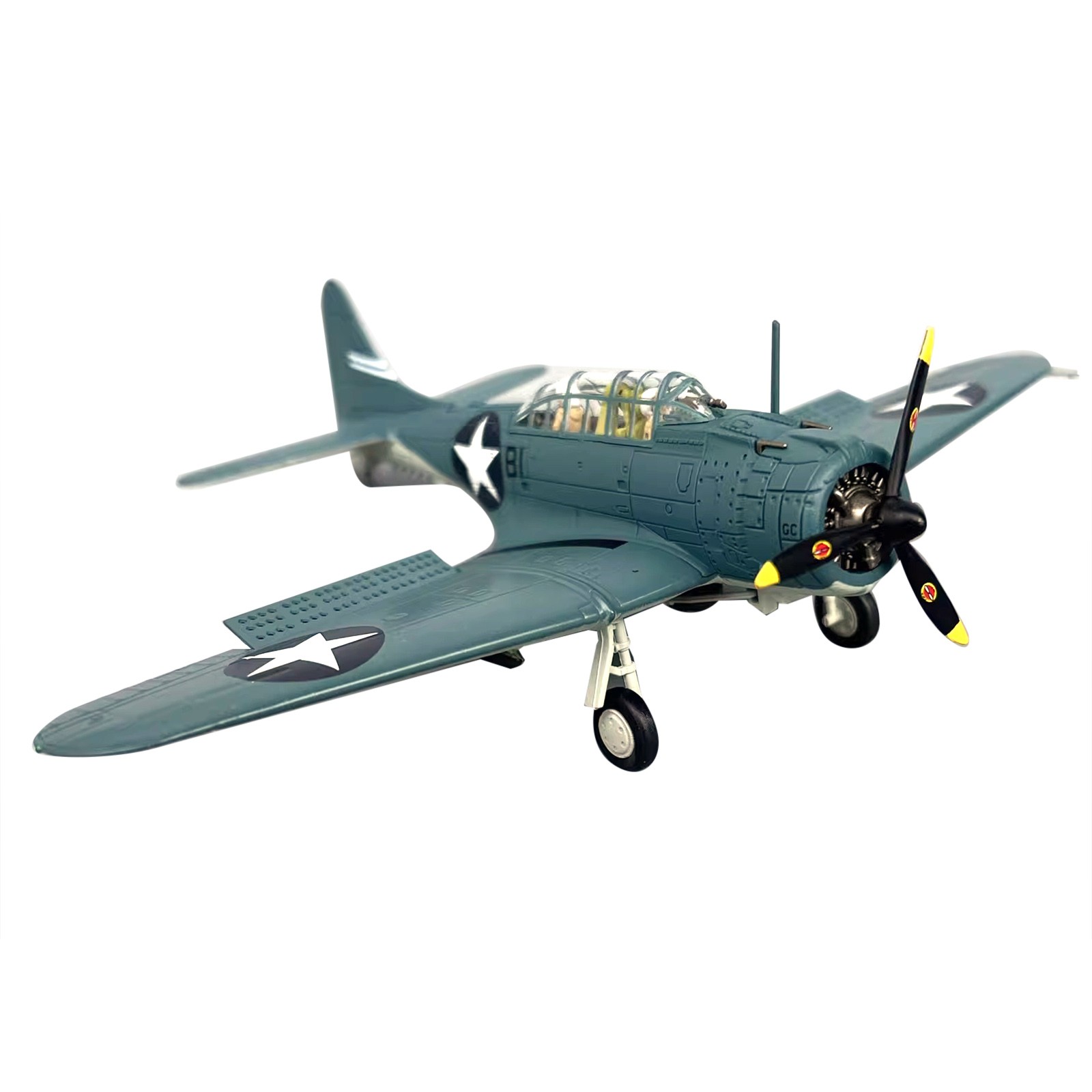 1/72 Scale Diecast SBD Dauntless Dive Bomber WWII Fighter Aircraft 14cm