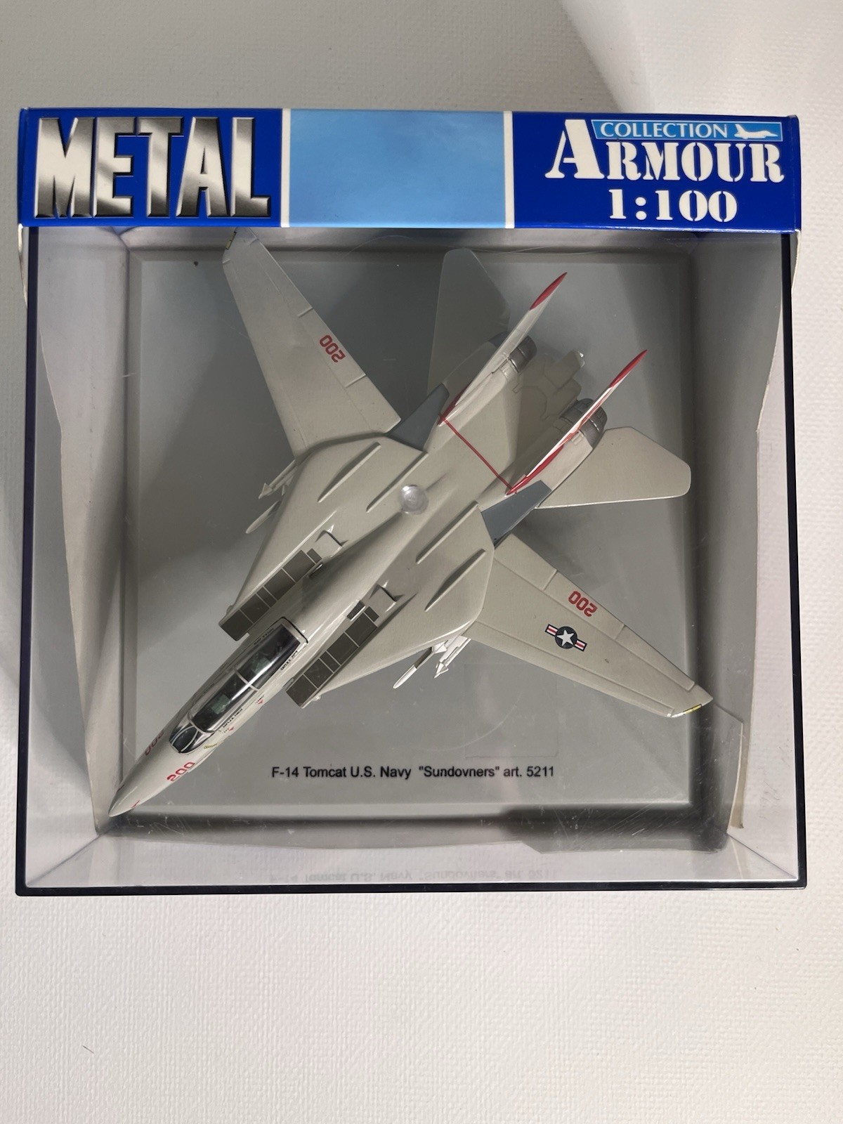 Metal Armour Collection 1:100 F-14 Tomcat U.S. Navy Sundovners ART. 5211